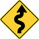 100 pics Road Signs answers Winding Road 