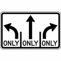 100 pics Road Signs answers Turn Only 
