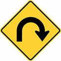 100 pics Road Signs answers Hairpin Curve 