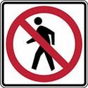 100 pics Road Signs answers No Pedestrians 