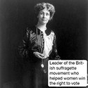 100 pics Icons Of Change answers Pankhurst